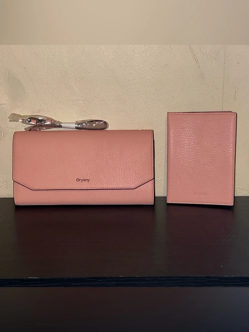 ORYANY Baby Pink Genuine Leather Mandy Crossbody With Passport Holder NWTS
